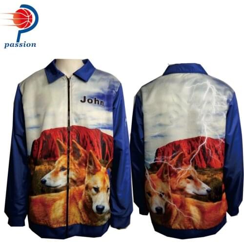 Sublimated Cool Design Softshell Waterproof Zipper Up Baseball Jackets