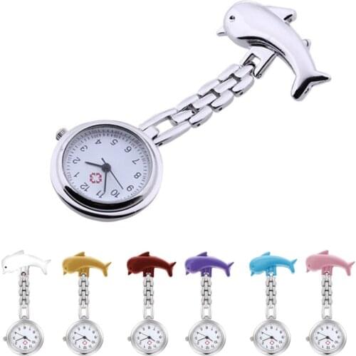 New Arrive Womens Dolphins Quartz Nurses Watch Alloy Fashion Pocket Watch Smiley Nurse Table Watches High Quality ~ LXH