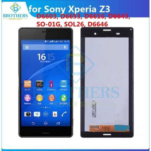 LCD Screen for Sony Xperia Z3 LCD Display Touch Screen Digitizer for Sony D6603 D6653 D6616 D6643 SO-01G SOL26 D6646 Assembly
