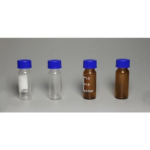 100pcs/lot 1.5ml/2ml screw Liquid Chromatography Glass Sample Bottle HPLC autosampler headspace vials