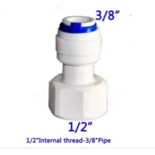 100pcs Plastic Pipe Coupling Connector for Water Purifier Accessories 1/4" 3/8" OD Hose To 1/4" 3/8" 1/2" Aquarium Quick Fitting