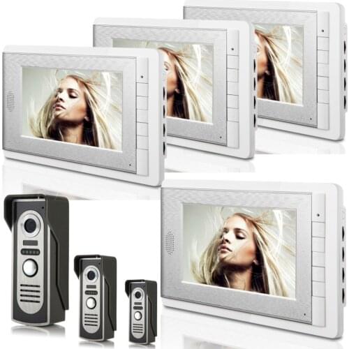 3V4 7 Inch Monitor Water-Proof IP66 Wired Intercom Video Door phone