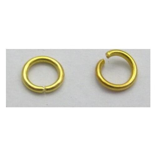 400Pcs Golden Plated Open Jump Ring 8X1.2mm Circle Connector Bead
