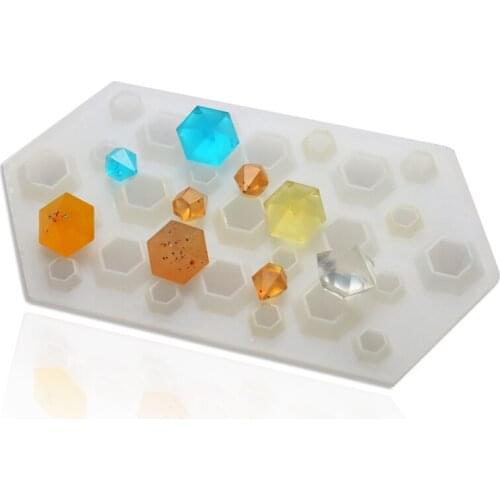 Aomily 3D Diamonds Shaped Silicon Artwork Chocolate Jelly Candy Cake Bakeware Mold DIY Pastry Bar Ice Block Soap Mould Baking