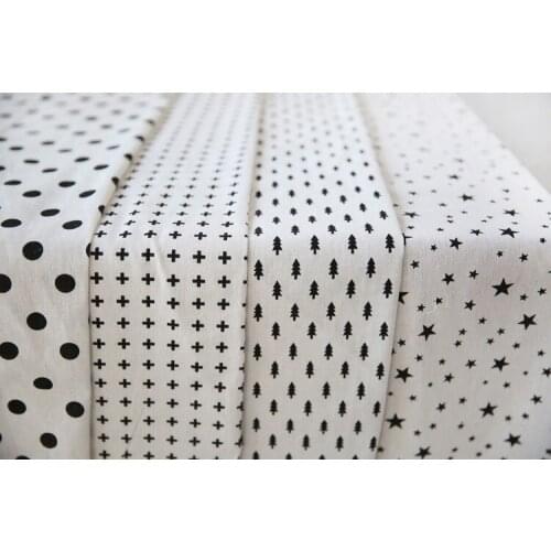 Free shipping Simple black and white geometric printing linen cloth table cloth hand pillow fabric