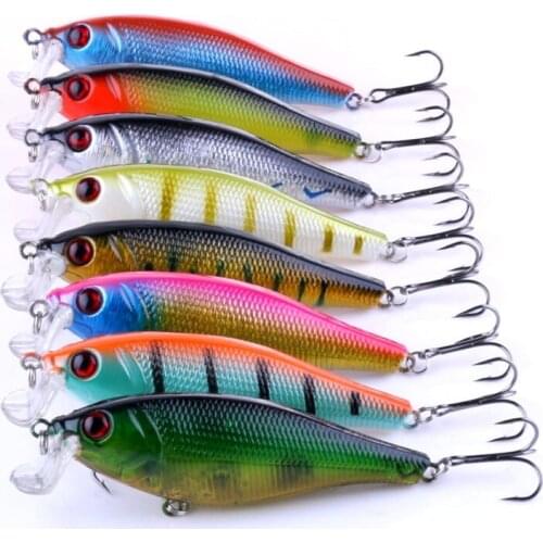 Big Sale 8pcs Big Diving Crankbait Wobblers Hard Plastic Minnow Lure Artificial Fishing Lures Carp Peche Jerkbait 9.5cm 13.5g