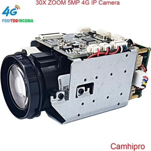 CamHipro 4G Wireless 5MP 30X ZOOM Humanoid SONY IMX 335 IP Camera DV Recorder Support SD MIC Speaker 4G SIM