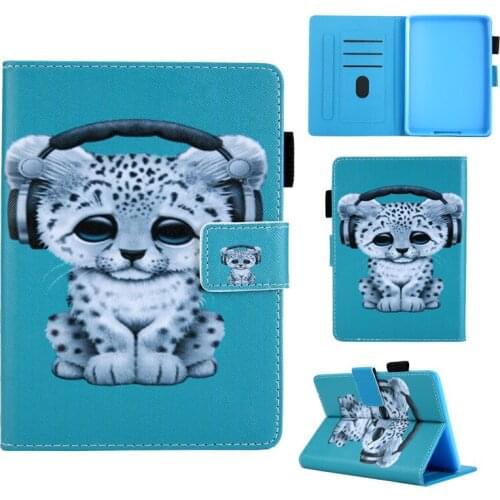 For Kindle Paperwhite 1 2 3 4 Tablet Cover Cute Animals Flower Print Case For Amazon Paperwhite 1 2 3 4 6'' Fundas Shell Skin