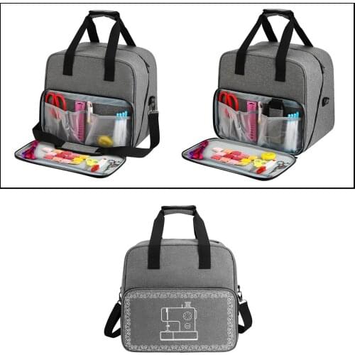 Sewing Machine Carrying Case with Multiple Storage Pockets, Universal Tote Bag