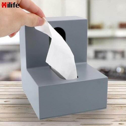 HILIFE Double-Sided Paper Tray Tissue Box Opening On Both Sides Creative Home Storage Napkin Case for Bathroom Home Decor