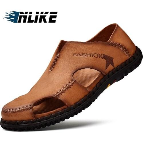Hot Sale New Fashion Summer Leisure Beach Men Shoes High Quality Leather Sandals