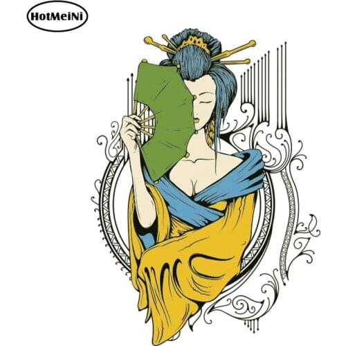 HotMeiNi 13cm x 9.4cm Beautiful Maiko Vinyl Decal Cartoon Dancing Girl Car Sticker Window Bumper Trunk Decor Car Accessories