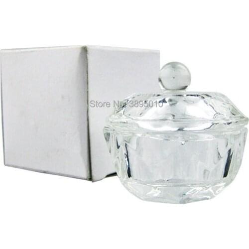 Nail Art Dish Cup Acrylic Liquid Powder Crystal Glass Cup Professional Decorations of Nail Art Tool F1142