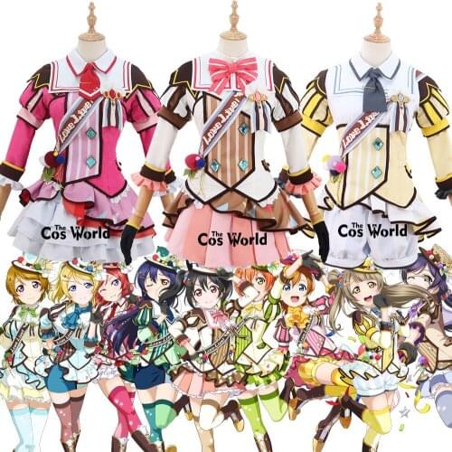 Love Live School Idol Project Yazawa Nico Ice Cream Dress Uniform Skirts Outfits Anime Cosplay Costumes