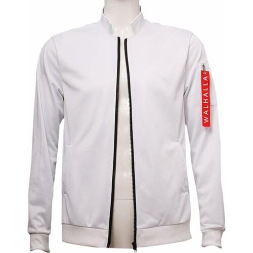 Tokyo Revengers Anime Cosplay Role Men Suit Zip Up Coat And Long Pants Solid White Embroid Leisure Party Set 2021 New