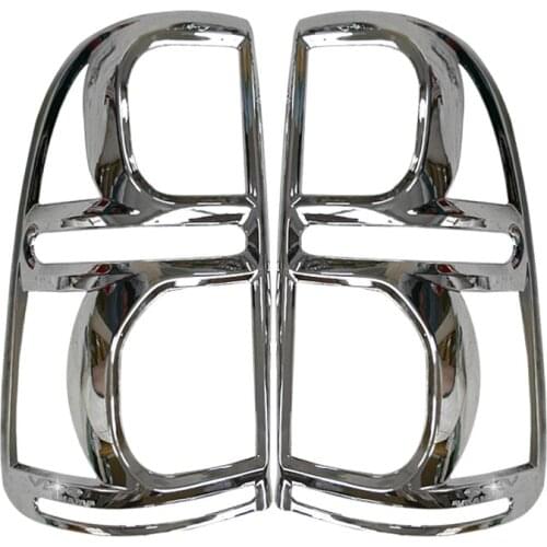 CITYCARAUTO 2pcs/set CHORME LAMP HOODS COVER REAR TAIL LIGHTS LAMP TRIMS COVERS FIT FOR TOYTA HILUX VIGO 2012-2014 CAR STYLING