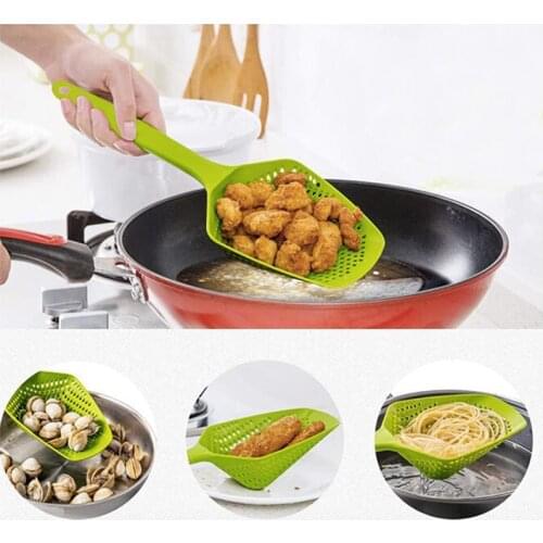 Kitchen Gadgets No-stick Drain Scoop Colanders Shovel Strainer Filter Spoon Vegetables Water Leaking Cooking Tools Accessories
