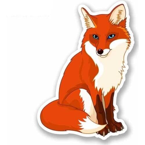 Fox Fine Decal Graffiti Stickers 3D Funny Car Stickers Vinyl Car Wrap Pull Flower Scratch-Proof Sticker 13cm*13cm