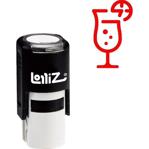 LolliZ Cocktail Self-Inking Rubber Stamp - Modern Symbol Series