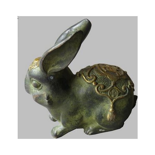 Etal crafts Home Furnishing bronze gilded decoration gift to send a blessing rabbit