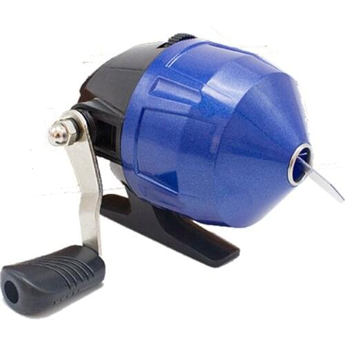 Smart Kingfisher line-in mini fishing reel for fish gun shooting slingshot bow archery plastic small size line inside spincast