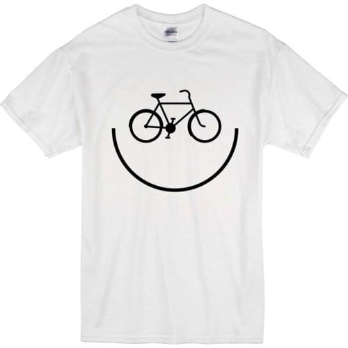 2019 New Hot Sale Men T-shirt Bicycle Smile Biker Cycle Hobby Funny Dad Gift Biker Unisex T-Shirt T Shirt Gift
