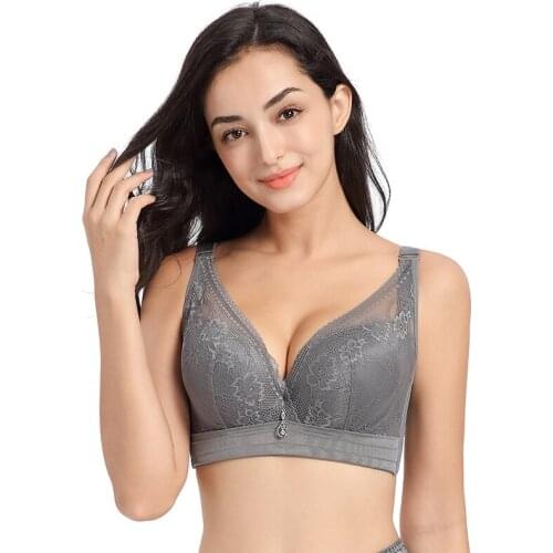 Underwear female bra large size bra Steel ring Fat MM mug big size bra plus size bra 42C 42D 95C 95D 90D