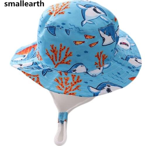 New Baby Sun Hats Cartoon Boys Girls Sun Beach Hats Spring Summer Kids Anti-UV Bucket Hat Children Fisherman Hat Outdoor Caps