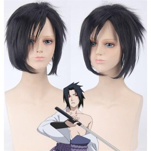 30cm Anime Akatsuki Cosplay Wig Role Playing Wigs Halloween Cosplay Black Hair