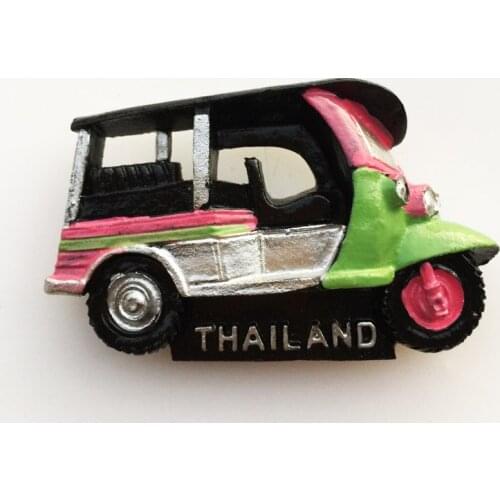 QIQIPP Bangkok, Thailand, Tutoring Vehicles, Creative Tourism Commemorative Crafts, Painted Magnetic Fridge Magnets
