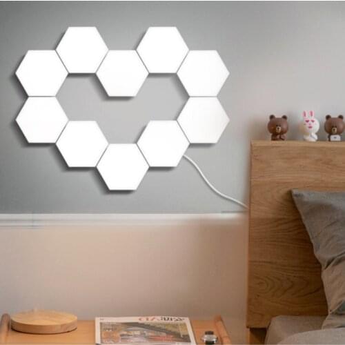 Quantum lamp LED Panel Light Magnetic Hexagons Modular Touch Sensitive sensor Lights DIY Wall Creative Decoration painel led