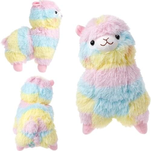 Rainbow Alpaca Plush Toy Lama Doll Cotton Stuffed Animal Toys