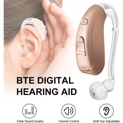 BTE Hearing Aid Wireless Voice Adjustable Headphones Aids for The Elderly Hearing Loss Sound Amplifier Ear Care Health Device