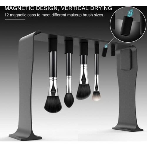 Makeup Brush Drying Rack Magnetic Cosmetic Brush Dryer Holder Detachable Compatible with 99% Different Specifications