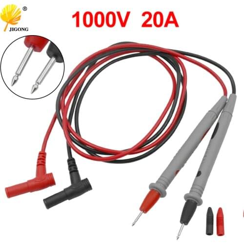 Universal Probe Test Leads Pin for Digital Multimeter Needle Tip Meter Multi Meter Tester Lead Probe Wire Pen Cable 1000V 20A