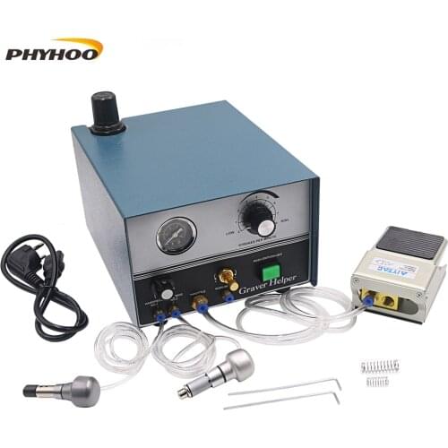 High Quality Graver Helper Pneumatic engraving machine with Two Handpieces Jewelry Tools & Equipment 110V/220V