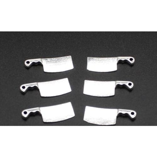 10pcs creative diy jewelry alloy accessories personalized life tools kitchen knife pendant pendant wholesale