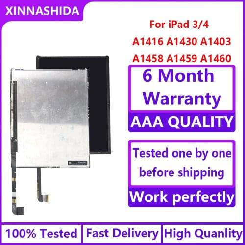 100% Sensor Glass Panel LCD Display Display For iPad 3 4 iPad3 iPad4 A1416 A1430 A1403 A1458 A1459 A1460 LCD Outer Digitizer