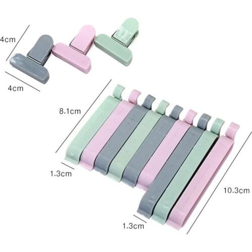 Set of 12 Household Food Snack Storage Bag Sealing Clips Prevent Moisture Plastic Air Tight Sealer Clamps 3 Sizes Kitchen Tool