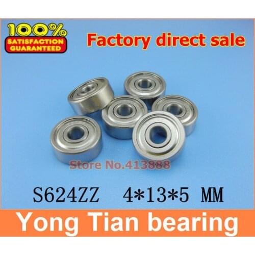 500pcs free shipping SUS440C environmental corrosion resistant stainless steel deep groove ball bearings S624ZZ 4*13*5 mm