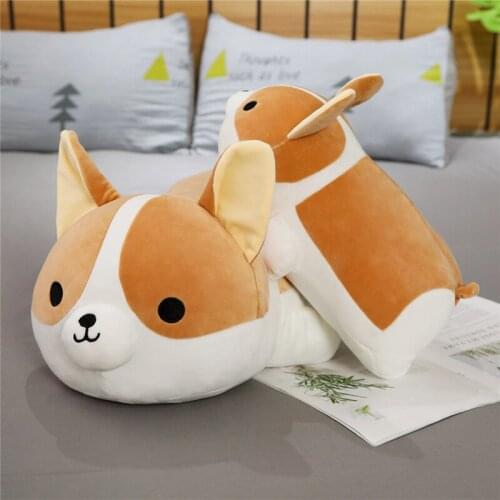 70/90cm Giant Corgi Dog Stuffed Plush Doll Baby Soft Shiba Dog Pillow Cushion Doll Children Kid Christmas Gifts Home Decoration