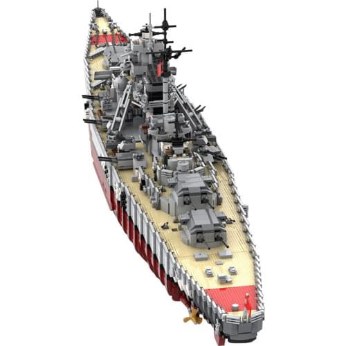 MOC 7164 PCS DIY Toys SuperBattleship Naval Ship Building Blocks Modular Military Series Block Model for Kids Children Gift