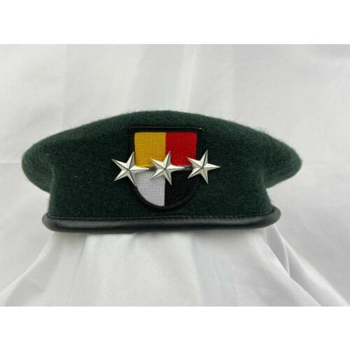 US Army 3th Special Forces Group BLACKISH Green Beret OFFICER 3 Star Lieutenant General Military Store