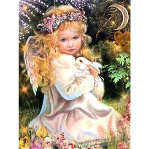 Angel Religion Pre-Printed 11CT Cross-Stitch Complete Kit DIY Embroidery DMC Threads Sewing Needlework Craft Knitting Counted