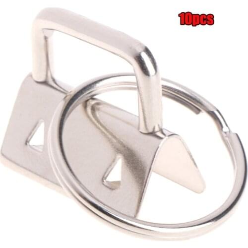 10Pcs Key Fob Hardware 25mm keychain Split Ring For Wrist Wristlets Cotton Tail Clip