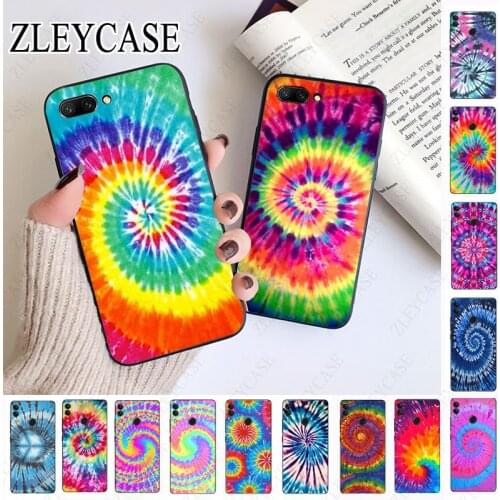 Tie Dye Pattern Batic Rainbow Retro Ink Phone Case For huawei honor 10 10i 10lite 8c 8A 8X 9 9lite 20 20s 20i 20lite mate20 Case