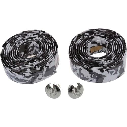 Road Bike / Bicycle Cork Handlebar Tape / Wrap (White with Black)