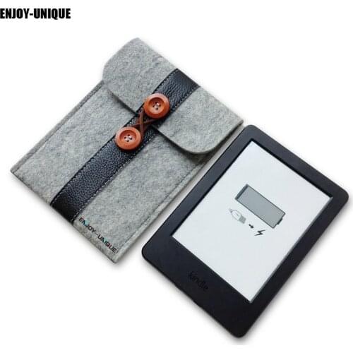 Genuine Leather Wool Felt Case Pouch Sleeve Bag for Amazon Kindle 6" series For kindle 4 5 6 7 8th for Kinlde Paperwite Cover