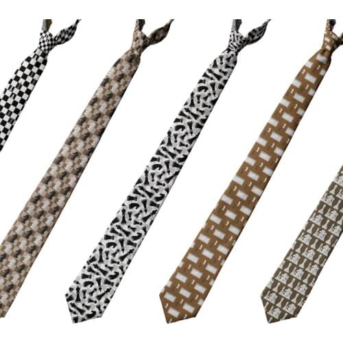 Fashion Chess 8cm Men Tie Funny Chessboard Casual High-quality Polyester Tie Party Wedding Business Gentleman Accessories Tie