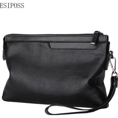 Litchi pattern PU Leather men mobile phone bag mens clutch bag male handbag men briefcase men wristlets bag Male envelopes bag